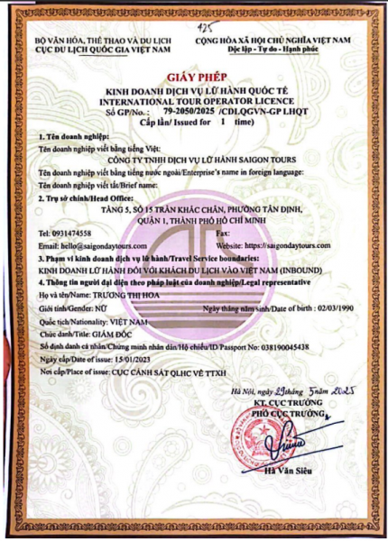 International Tour Operator License